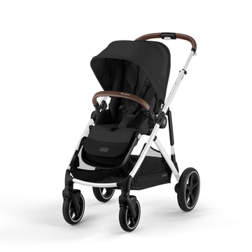 Cybex - Gazelle S 2 All-In-One Stroller - 2023+ Silver Frame / Moon Black Double Strollers