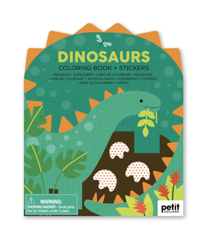 Dinosaur Coloring Book with Stickers