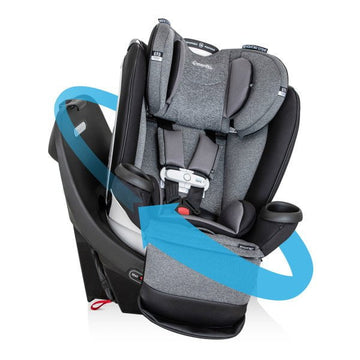 Evenflo - Gold Revolve360 Extend All-In-One Rotational Car Seat w/ Sensorsafe Moonstone Gray Convertible Car Seats