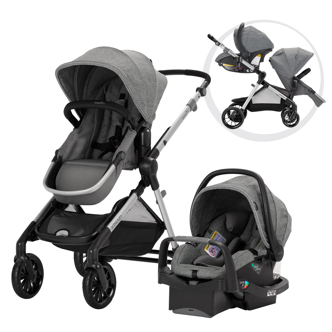Evenflo Gold Pivot Xpand Evenflo Pivot Xpand Travel System With LiteMax NXT  Infant Car Seat