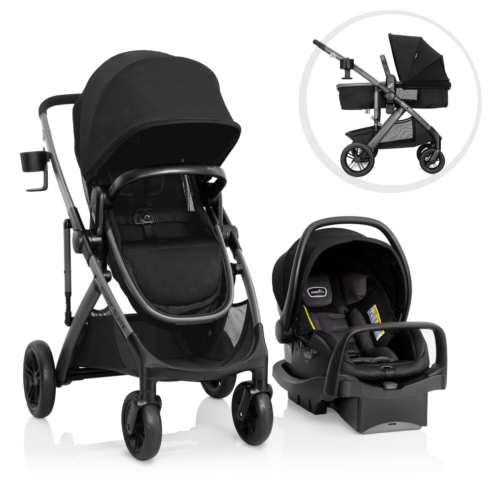 Evenflo - Pivot Suite Modular Travel System with LiteMax Infant Car Seat (Anti-Rebound Bar)