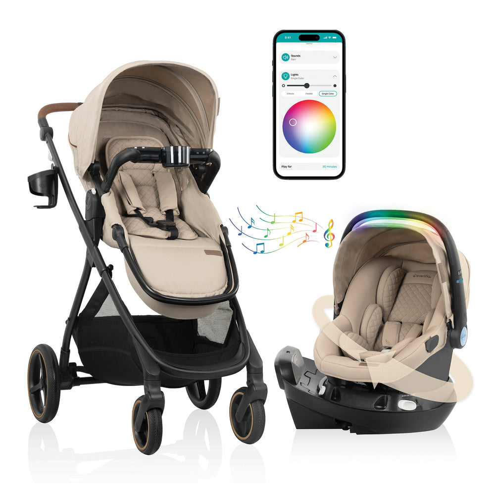 Evenflo - Shyft Intuiti+ Travel System With Revolve180 LiteMax NXT Rotating Infant Car Seat