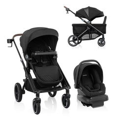 Evenflo - Transformer Stroller to Wagon Travel System + LiteMax NXT Infant Car Seat