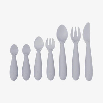 Ezpz - Developmental Utensil Set Pewter All Feeding