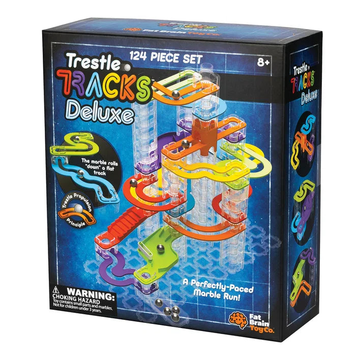 Fat Brain Toys - Trestle Tracks - Deluxe Set - 124pc