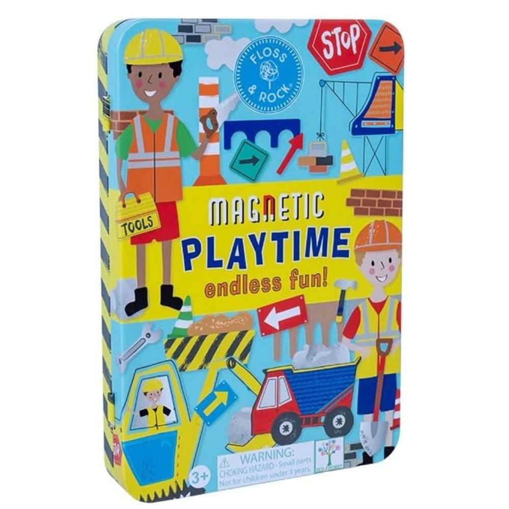 Floss & Rock - Construction Magnetic Playtime - 50+ Piece Magnetic Set