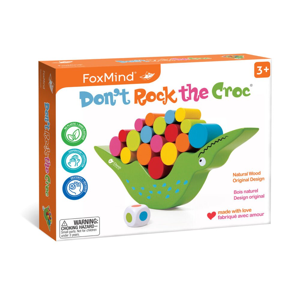 FoxMind - Don't Rock the Croc - Wooden Balancing Game