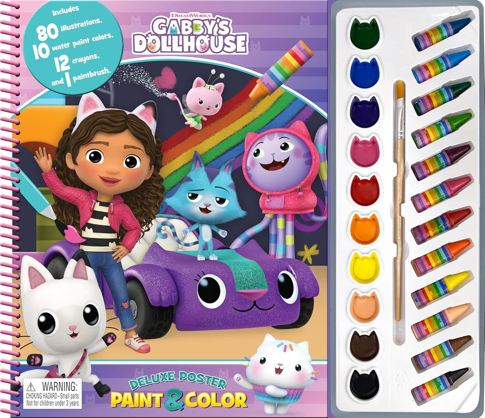 Gabby's Dollhouse Deluxe Poster Paint & Color: Gabby's Dollhouse