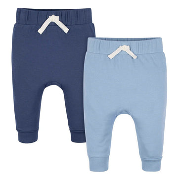 Gerber - Baby Boys  Pants - 2 Pack Blue / 0-3m All Clothing