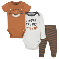 Gerber - Baby Boys Tiger Onesies Bodysuits and Pants Set