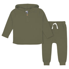 Gerber - Baby Boys Waffle Knit Hoodie & Jogger Set
