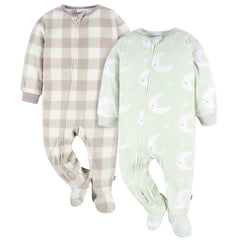 Gerber - Baby Footed Fleece Blanket Sleepers - 2pk