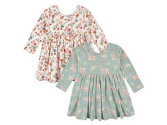 Gerber - Baby Girls Long Sleeve Dresses - 2 Pack