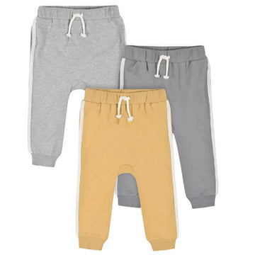 Gerber - Baby Terry Jogger Pants - 3 Pack Mustard / 12M Baby Clothing