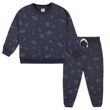 Gerber - Baby Top & Pant Set Navy Space / 12M Baby Clothing