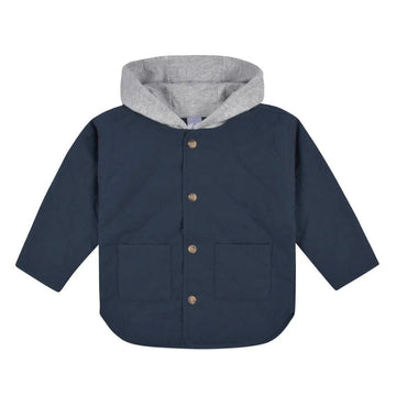 Gerber - Fleece-Lined Quilted Hooded Jacket - Baby Navy / 12M Baby Clothing