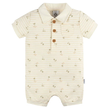 Gerber - Infant Short Sleeve Collar Romper Baby & Toddler Clothing