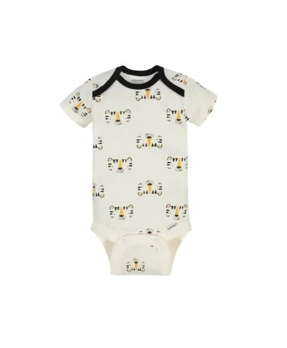 Gerber Onesies Brand Short Sleeve Bodysuit Single Pack Tiger Faces 3 6m