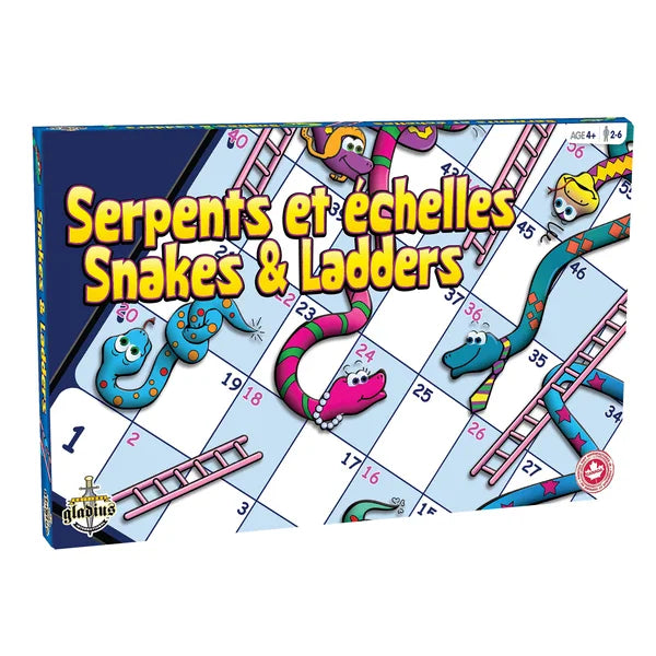 Gladius - Snakes and Ladders - Classic Family Board Game - Bilingual
