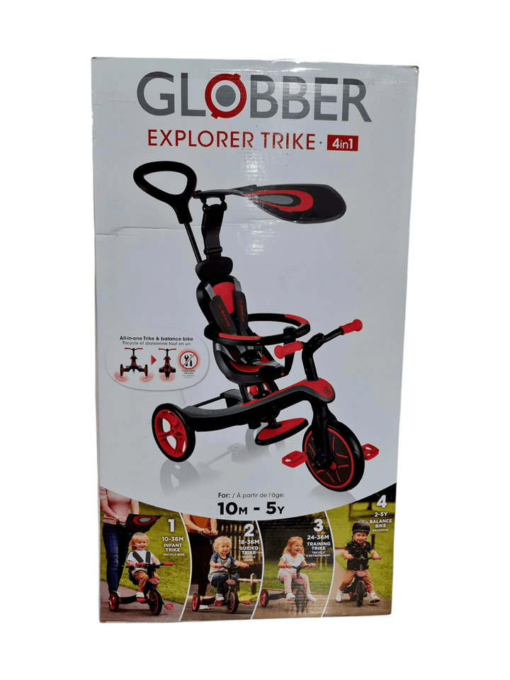 Globber - Trike Explorer 4-in-1 - Red - OPEN BOX – Little Canadian