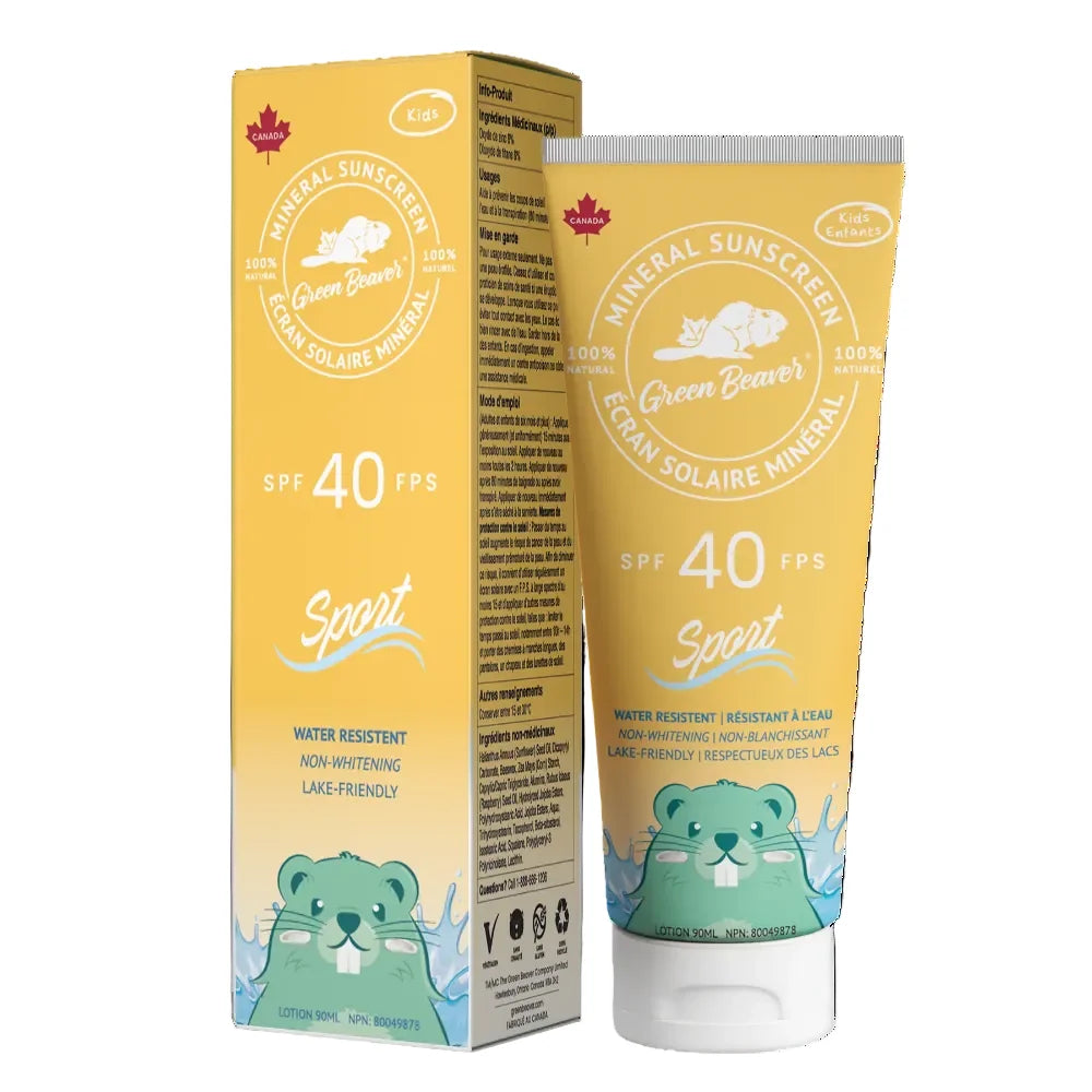 Green Beaver - Mineral Sunscreen - SPF 40 Sport KIDZ - 90ml