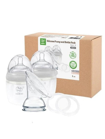 Haakaa - Generation 3 Silicone Pump and Bottle Pack Nursing & Feeding