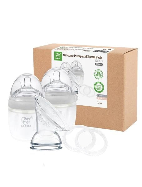 Haakaa - Silicone Pump and Bottle Pack - Gen. 3