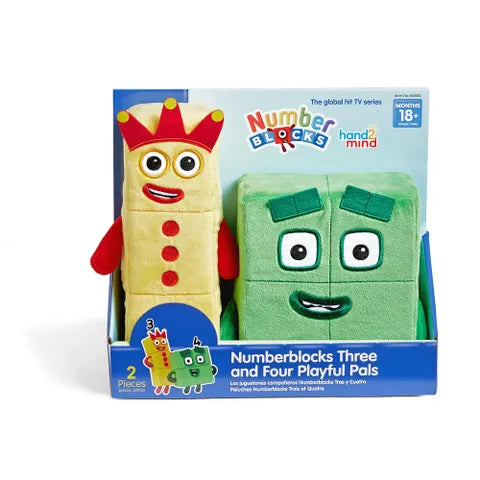 Hand2Mind - Numberblocks - Three and Four Playful Pals Plush