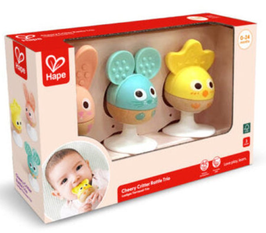 Hape - Cheery Critter Rattle Trio