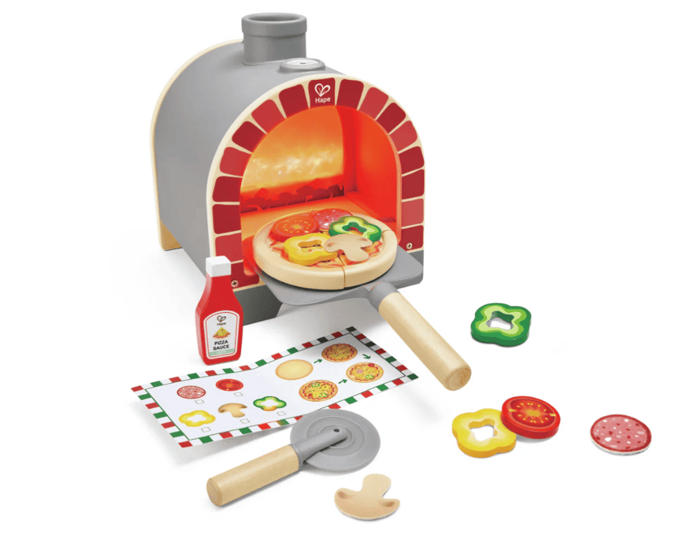 Hape - Light & Sizzle Pizza Oven Toy Set