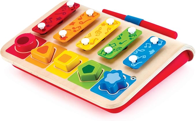 Hape - My First Xylophone & Piano - Wooden Shape Sorter Musical Toy