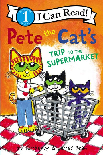 Harper Collins - I Can Read! Level 1 - Pete the Cat's Trip to the Supermarket Books