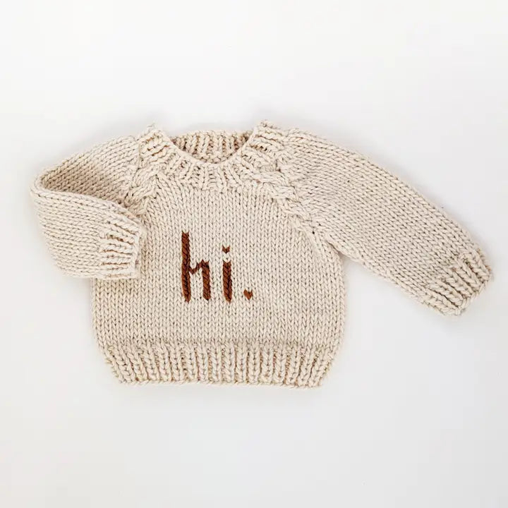 Huggalugs - Crew Neck Baby Sweater - Hi.