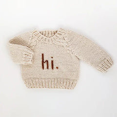 Huggalugs - Crew Neck Baby Sweater - Hi.