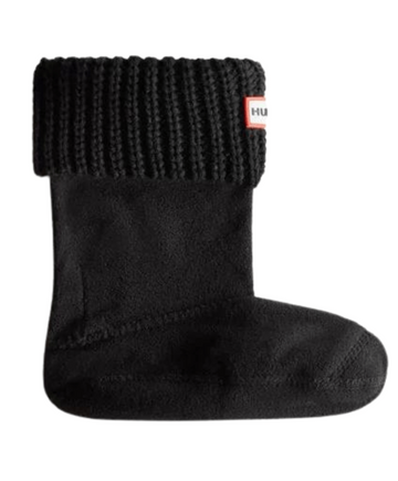 Hunter - Kids Recycled Half Cardigan Boot Sock Black Shoes & Accessories