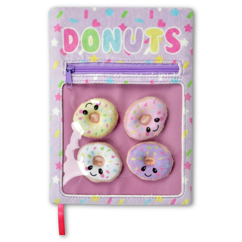 iscream - Plush Fleece "Donuts" Journal with Removable Plush Toys