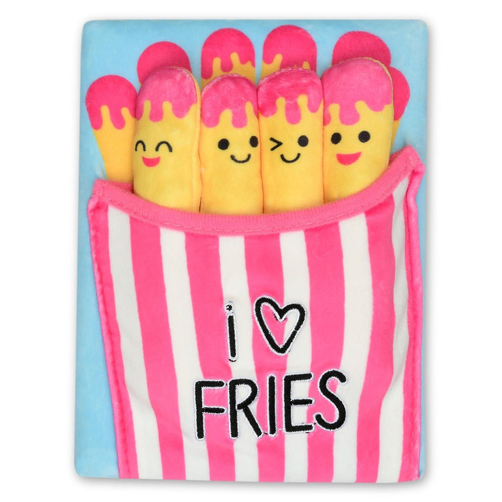 iscream - Plush Fleece "I Heart Fries" Journal with Removable Mini Plush Fries