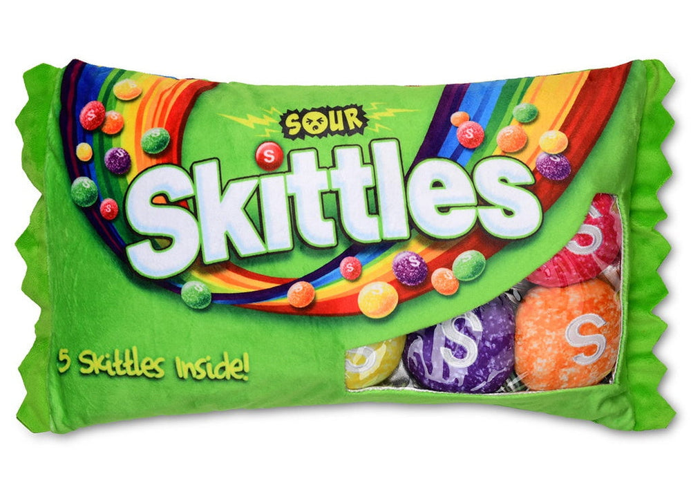iscream - Sour Skittles Packaging Interactive Plush Pillow