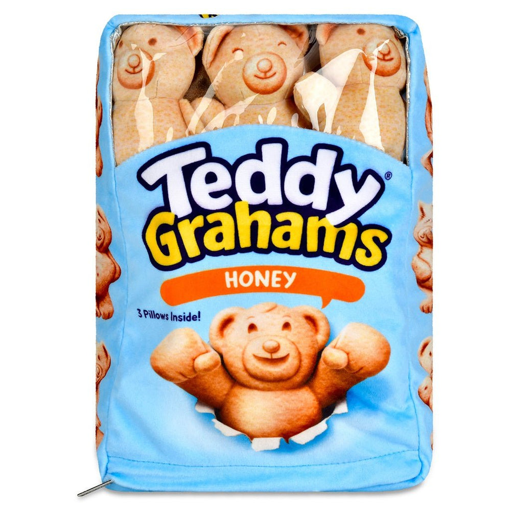 iscream - Teddy Grahams Honey  Packaging Interactive Plush Pillow