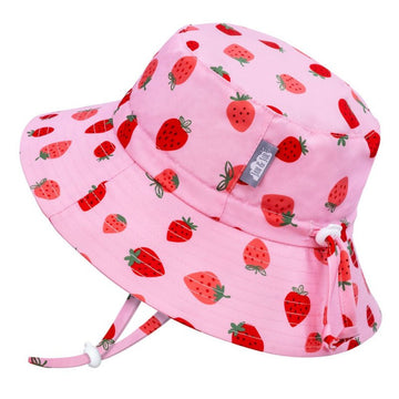 Jan & Jul - Kids Aqua-Dry Water Repellent Bucket Hats Pink Strawberry / Medium