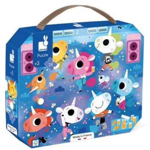 Janod - 24 pc Puzzle - Unicorns Rock Concert