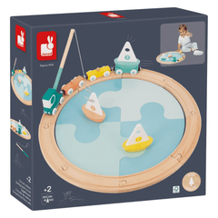 Janod - Bolid - Sailing Boat Circuit Wooden Train Set (20 Pieces)