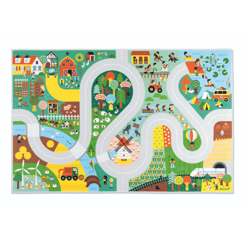 Janod - Cross Roads Countryside - Non-Slip Playmat