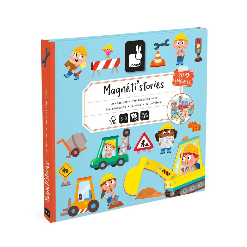 Janod - Magnéti’stories Construction Site - Magnetic Storytelling Game