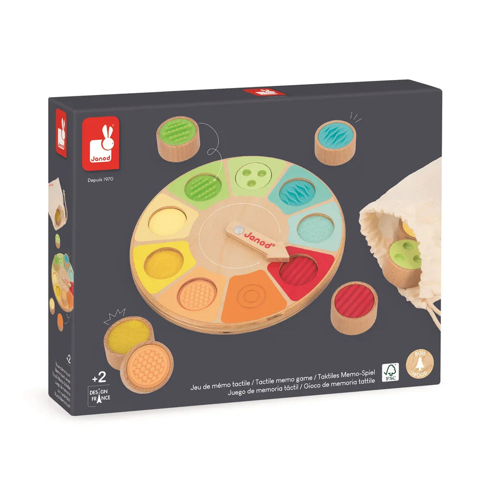 Janod - Sensory Memo Touch Wheel - Tactile Matching Game