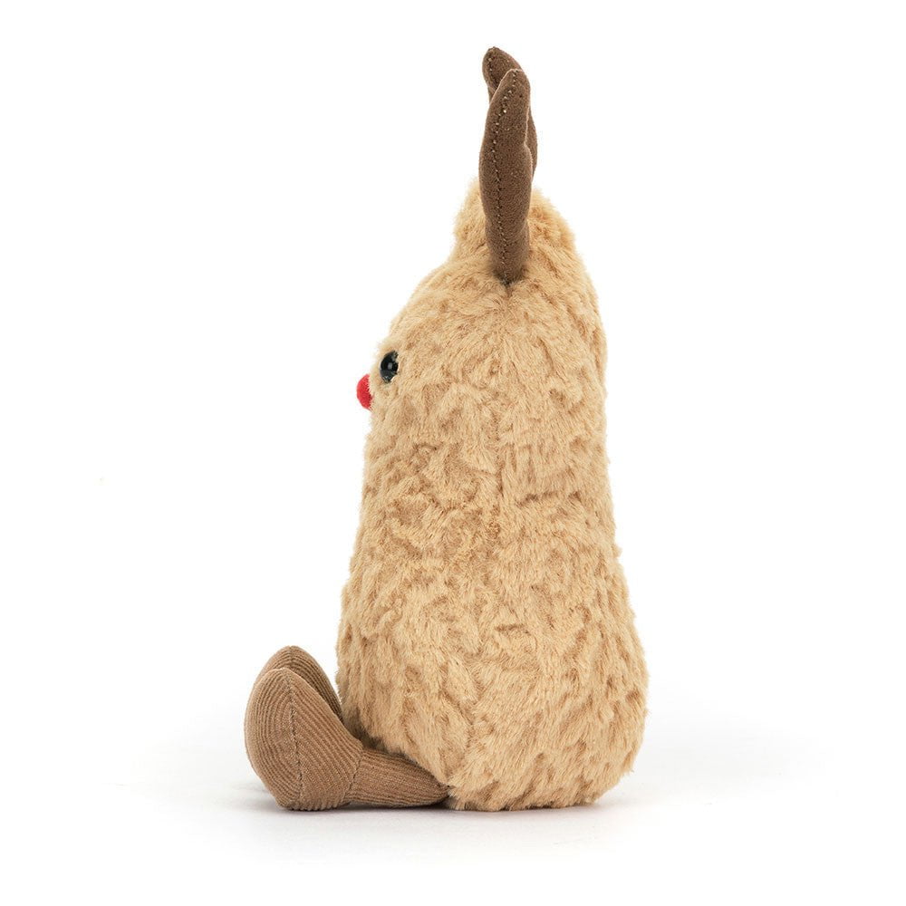  Amuseables Peanut Reindeerトナカイ Jellycat AMUSEABLE PEANUT REINDEER Soft Plush Toy Fun Christmas