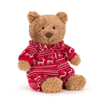 Jellycat - Bartholomew Bear Winter Pyjamas Plush & Rattles