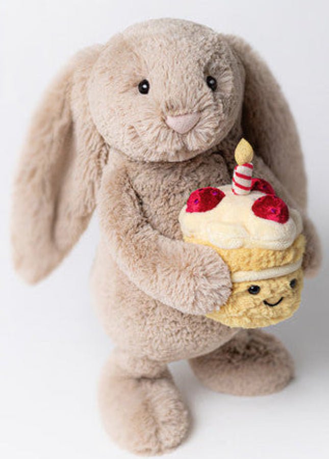 Jellycat - Bashful Beige Bunny 'Birthday – Little Canadian