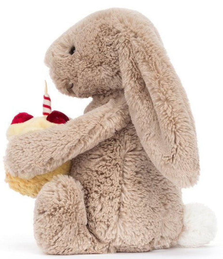 Jellycat - Bashful Beige Bunny 'Birthday – Little Canadian