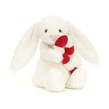 Jellycat - Bashful Bunny with Candy Cane Plush & Rattles